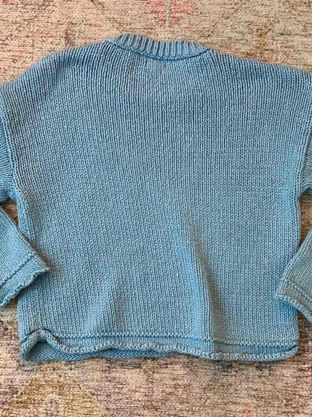 Pilcro Harlow Oversized Roll-Hem Sweater In Baby Blue Anthropologie XS - Picture 9 of 10